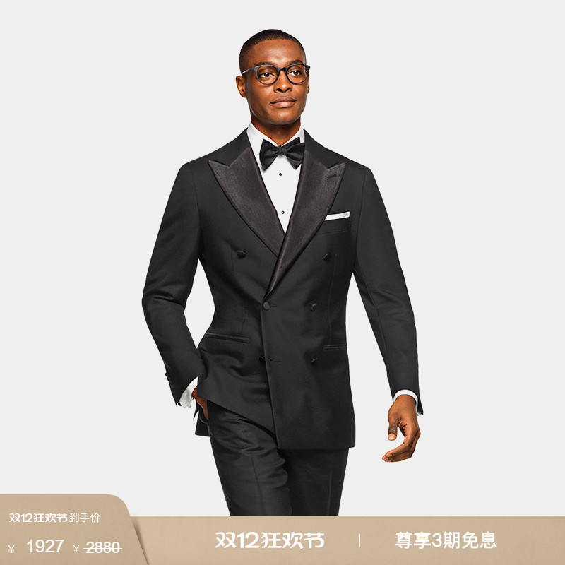 黑色商务西装Suitsupply