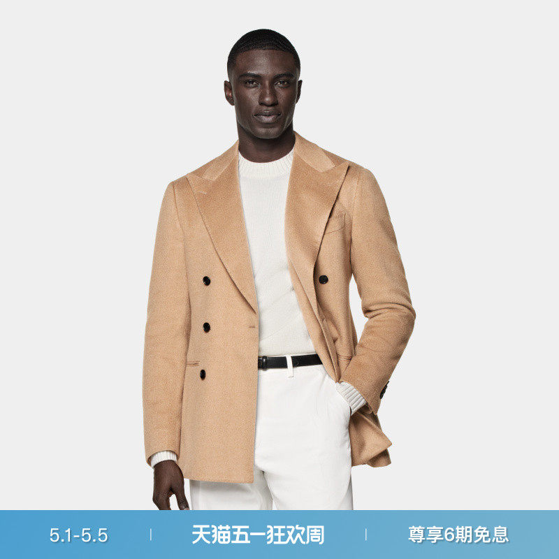 25新款SUITSUPPLY西服驼色修身骆驼绒男士西装上衣外套