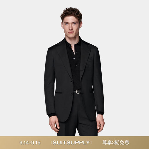 Suitsupply黑色羊毛西装上衣