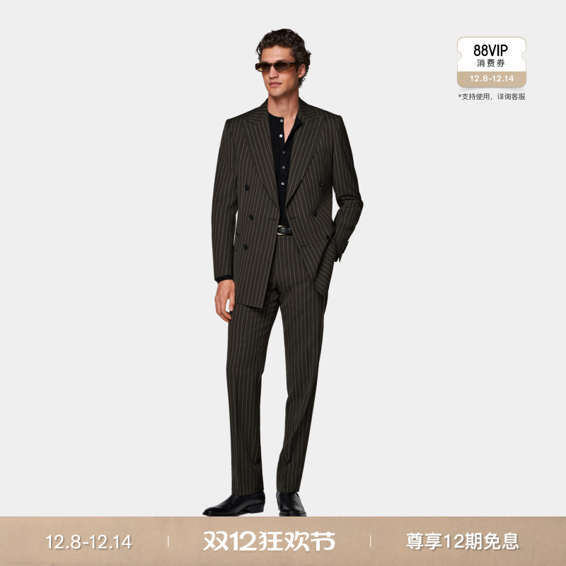 SUITSUPPLY深绿色羊毛西装套装