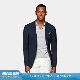 上衣 商务西装 修身 SUITSUPPLY藏青色Traveller易打理羊毛西服男士