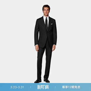 套装 剪裁西装 SUITSUPPLY黑色S150支羊毛修身 26春夏新品