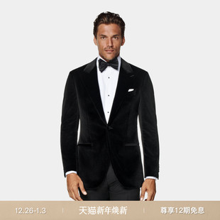 上衣正装 SUITSUPPLY外套黑色棉混纺男士 晚礼服西装