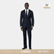 套装 SUITSUPPLY 藏青色羊毛格纹身型商务休闲西装