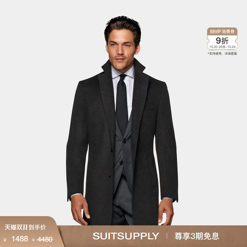深灰色羊毛商务休闲男士外套