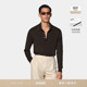 Polo针织衫 26春夏新品 SUITSUPPLY深棕色棉混纺罗纹长袖