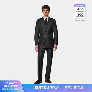 套装 款 四季 SUITSUPPLY深灰色S130支羊毛西服合体商务男士 西装