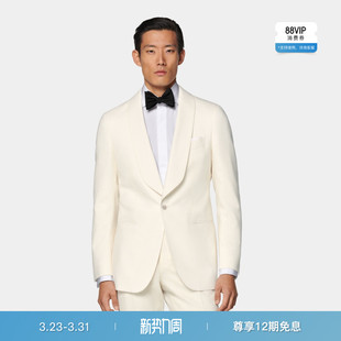 SUITSUPPLY米白色Traveller四股羊毛礼服西装 上衣外套