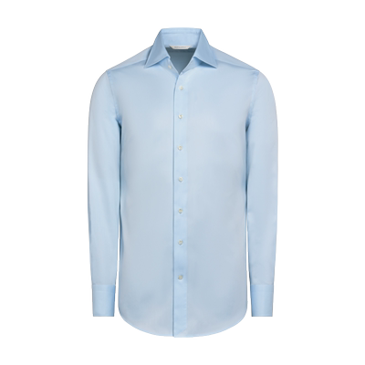 Suitsupply浅蓝色埃及棉斜纹衬衫