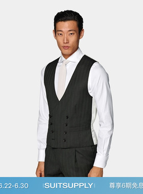 SUITSUPPLY深绿色男士背心马甲西装内搭四季经典款商务休闲
