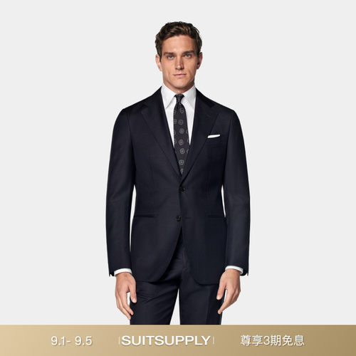 Suitsupply藏青色羊毛西装上衣
