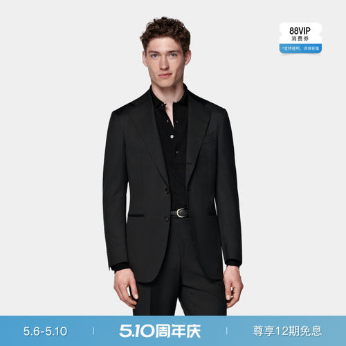 Suitsupply黑色羊毛西装上衣