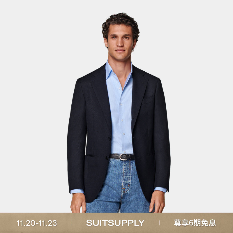 Suitsupply藏青色羊毛西装