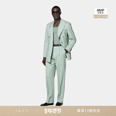 26春季 套装 新品 SUITSUPPLY中绿色亚麻混纺西装