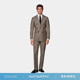 套装 SUITSUPPLY西服灰褐色羊毛混纺男士 双排扣西装