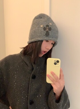 格格巫美式秋冬新款针织帽