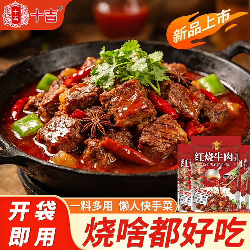十吉重庆红烧牛肉调料排骨面肥肠猪蹄烧菜酱汁料包东坡肉底料家用