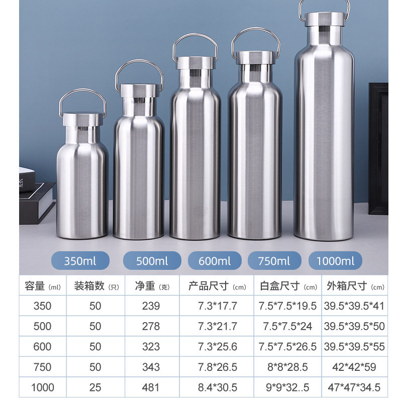 304美式大口保温杯便携大容量双层全钢水壶户外骑行运动水杯