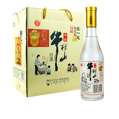 牛栏山牛浆40.8度500ml*6瓶白酒