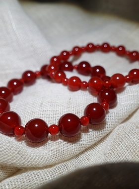 明星同款天然巴西红玛瑙手串