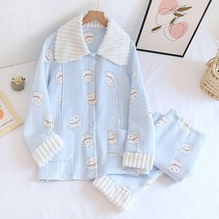 宝妈月子服孕妇产妇装空气棉宝妈家居服春秋冬款哺乳衣服