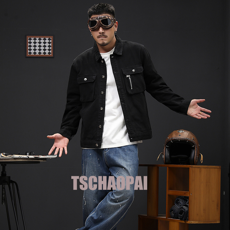 胖子工装男士夹克大码宽松