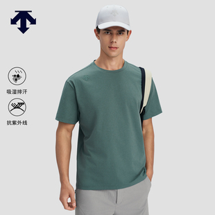 夏季 DESCENTE 针织衫 T恤短袖 迪桑特ESSENTIAL透气吸湿排汗男士
