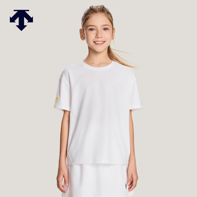 DESCENTE迪桑特儿童TRAINING女童运动短袖T恤抗静电挺阔凉感