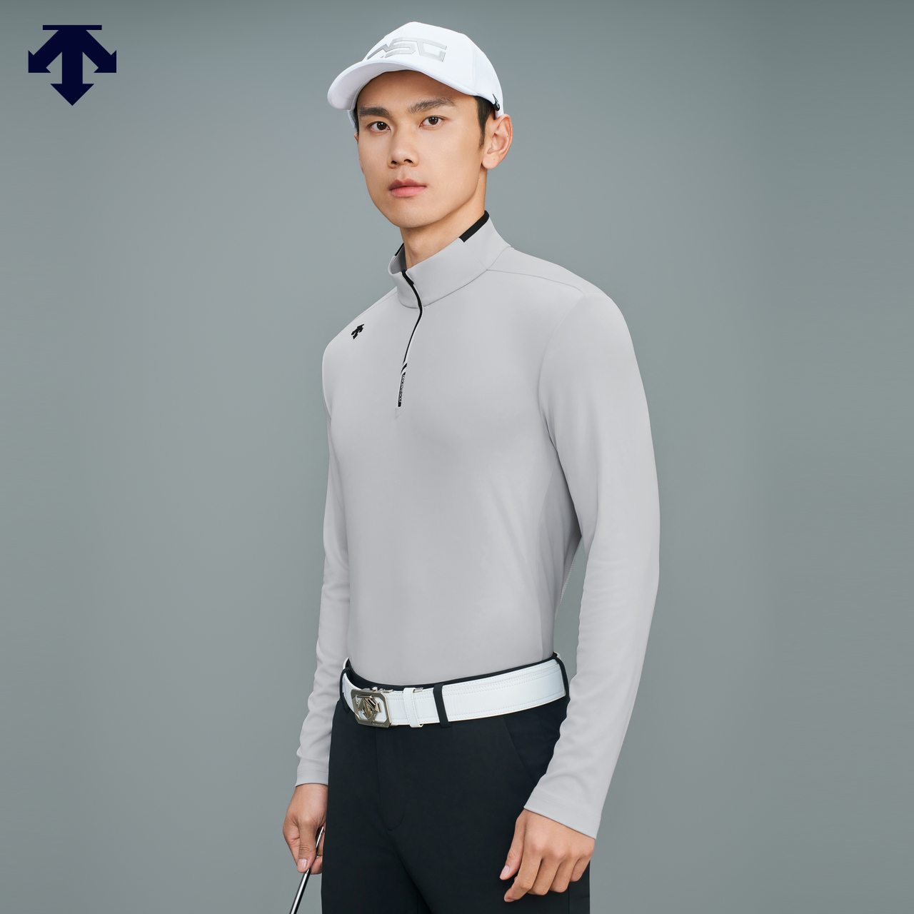 DESCENTEGOLF 迪桑特高尔夫FIELD男士立领长袖POLO衫 秋冬新品
