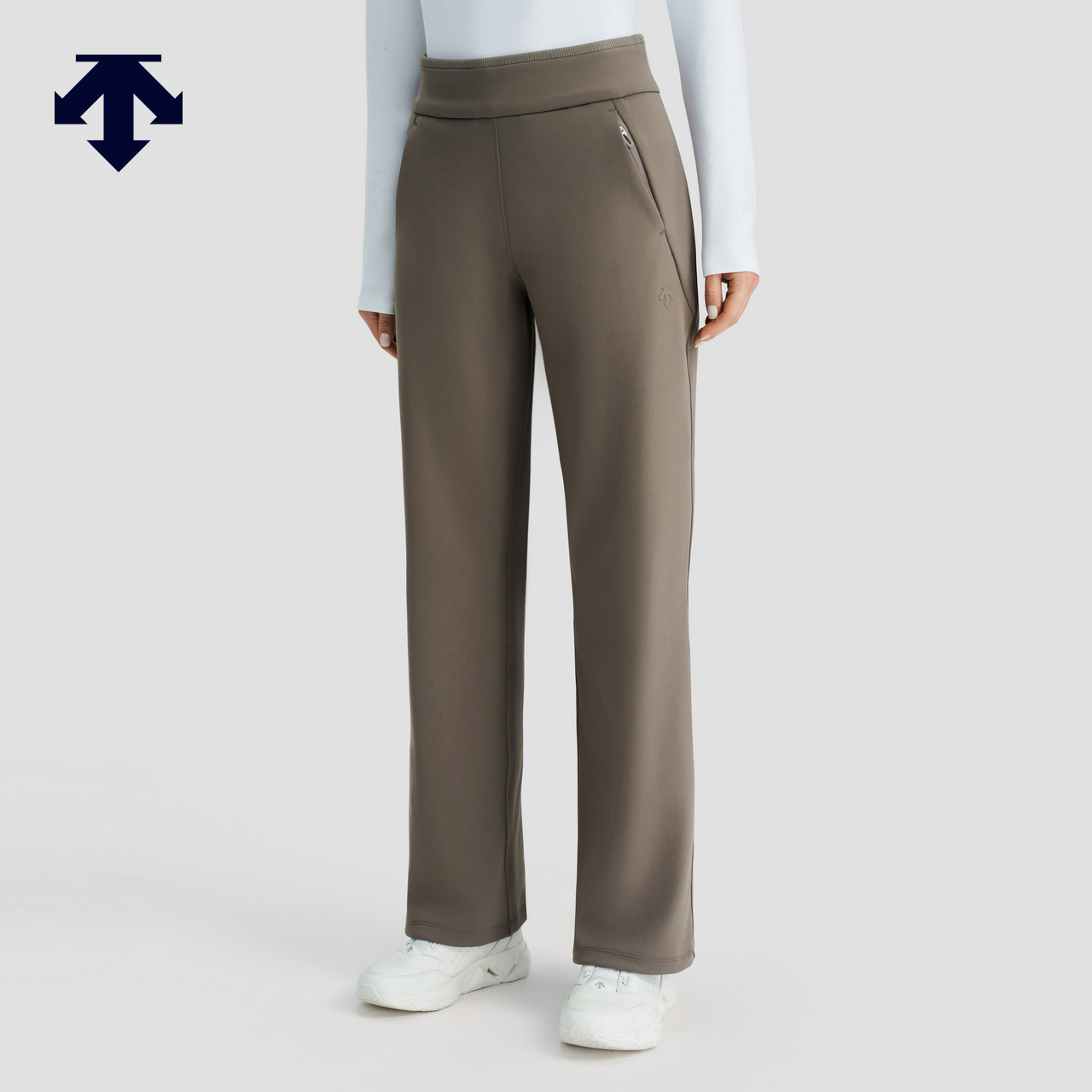 DESCENTE迪桑特WOMEN’S TRAINING女士阔型针织运动长裤