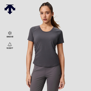 DESCENTE迪桑特WOMEN’S TRAINING女士凉感吸湿速干收腰短袖T恤