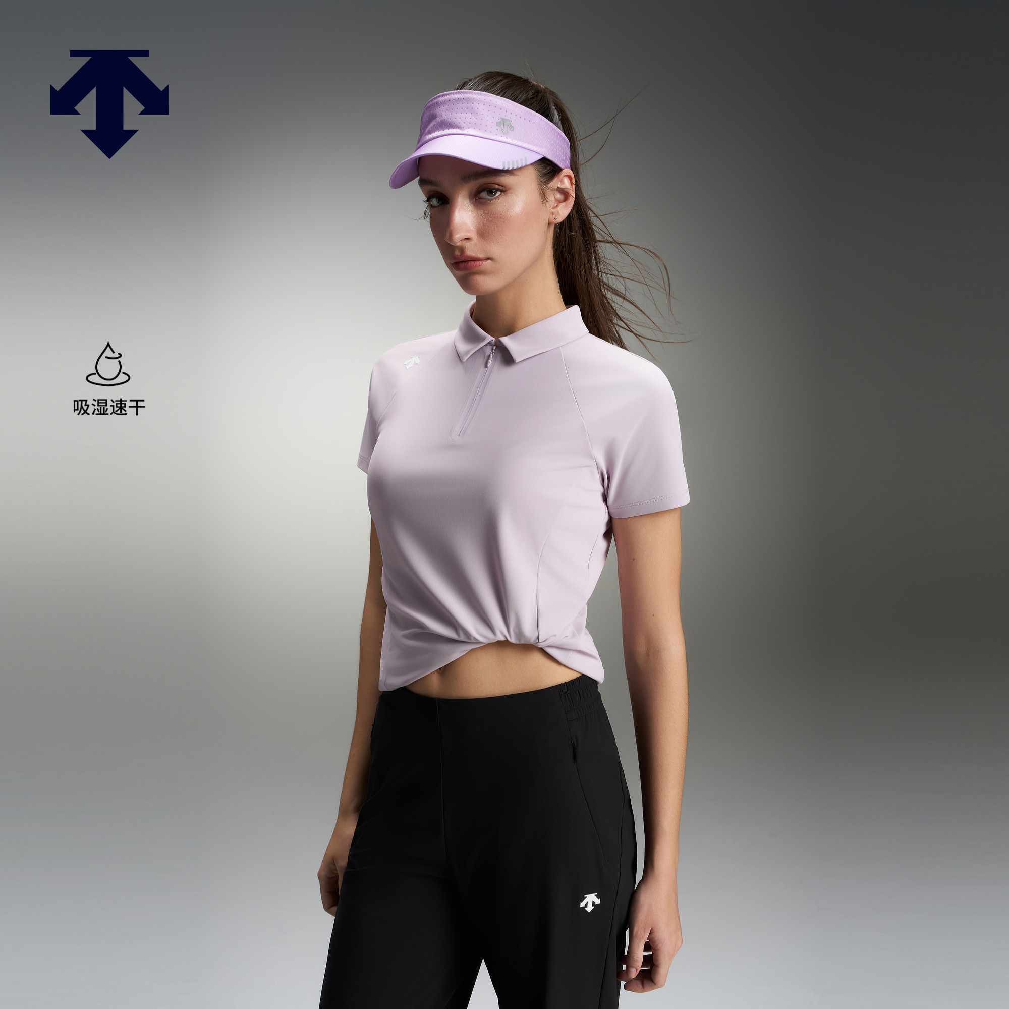 DESCENTE迪桑特WOMEN&rsquo;S TRAINING女士吸湿速干短袖POLO衫新品
