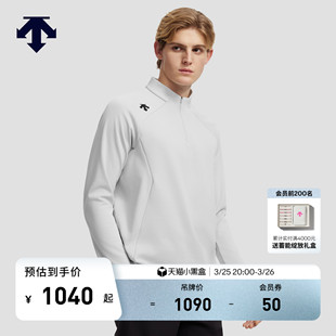 半拉链贴身保暖针织衫 DESCENTE迪桑特TRAINING男士 SOLOTEX长袖