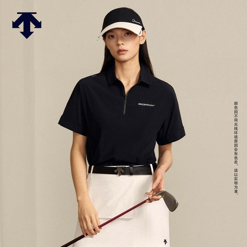 迪桑特高尔夫女S-CORE透气百搭短袖POLO衫