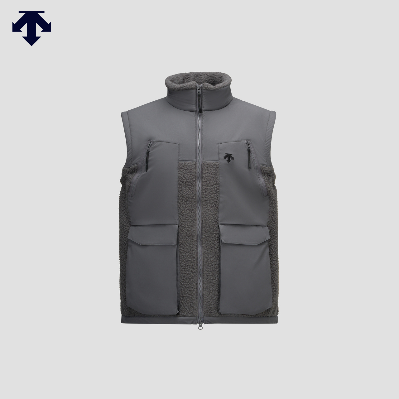 DESCENTE迪桑特ALLTERRAIN 81系列轻户外徒步男士抓绒马夹