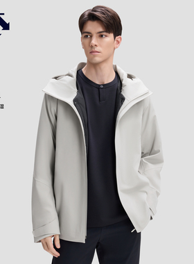 DESCENTE迪桑特DUALIS系列P棉内胆防水透湿男士三合一上衣两件套