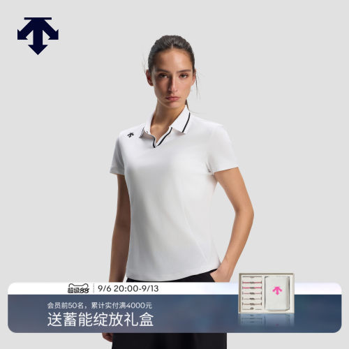 DESCENTE迪桑特WOMEN’S TRAINING系列女士D-TOUGH收腰短袖POLO衫
