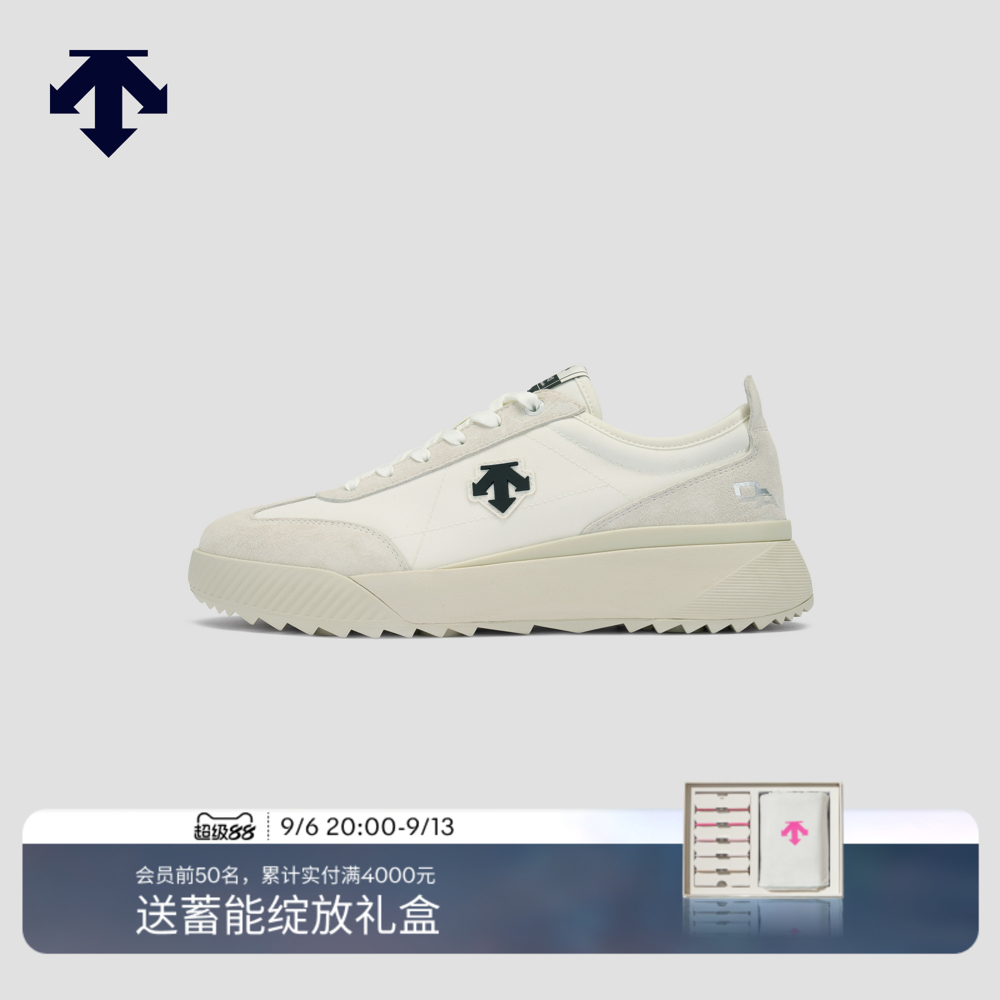 DESCENTE迪桑特CHRON系列男女款透气复古厚底运动休闲鞋新品