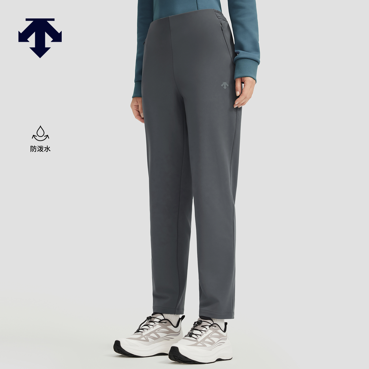 DESCENTE迪桑特WOMEN’S TRAINING女士运动长裤防泼水加绒锥形裤