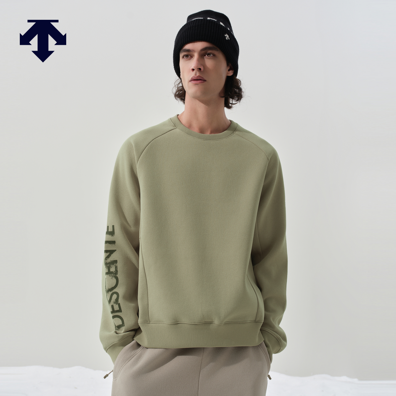 DESCENTE迪桑特SNOWBOARD STYLE系列亲肤保暖男女同款针织套头衫