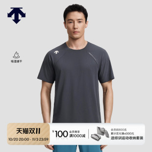 新品 DESCENTE迪桑特RUNNING跑步运动F360男士 吸湿速干短T恤秋季