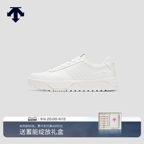 DESCENTE迪桑特DUALIS都市通勤男女款皮革面缓震简约运动休闲鞋