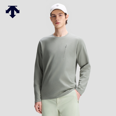 DESCENTE迪桑特DUALIS系列都市通勤男士SOLOTEX圆领长袖针织衫