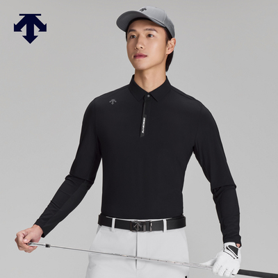 DESCENTEGOLF迪桑特高尔夫男PRO弹力凉感防晒长袖POLO衫春夏新品
