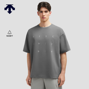 T恤夏季 DESCENTE迪桑特BLEU系列都市骑行男士 短袖