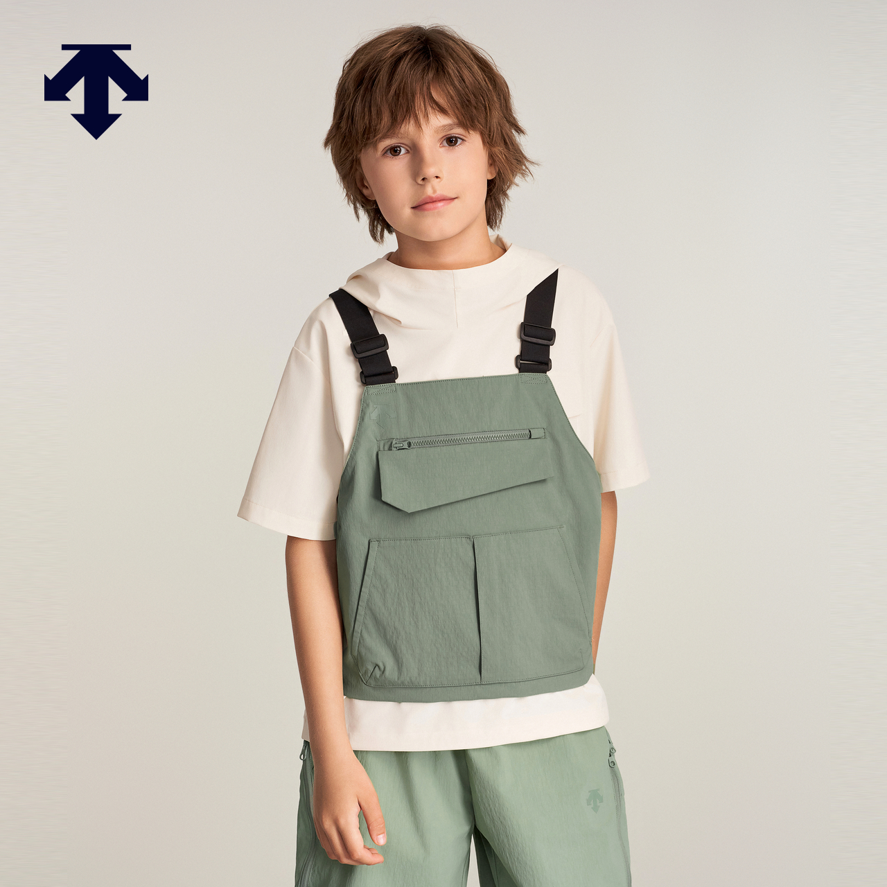 DESCENTE 迪桑特儿童MOVEWEAR系列男女童同款梭织马夹