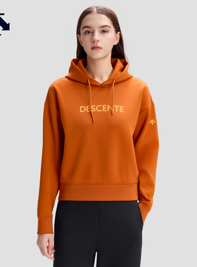 DESCENTE迪桑特ESSENTIAL系列通勤休闲女士连帽卫衣秋季新品