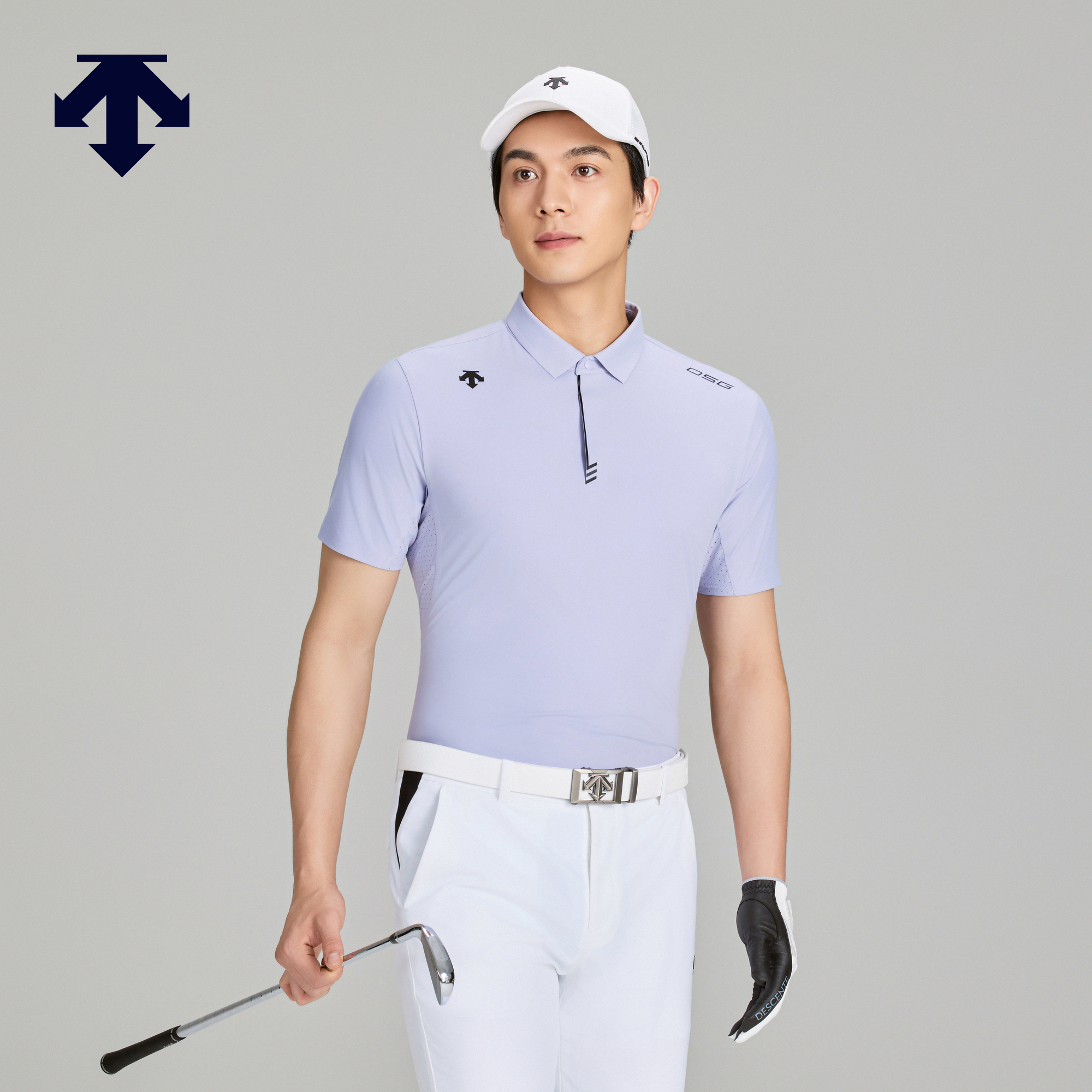 DESCENTEGOLF迪桑特高尔夫男PRO透气凉感防晒短袖POLO衫早秋