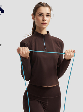 DESCENTE迪桑特WOMEN’S TRAINING吸湿速干女士半拉链长袖针织衫