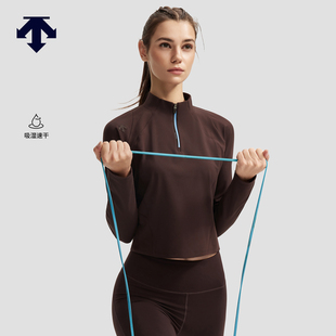 针织衫 DESCENTE迪桑特WOMEN’S TRAINING吸湿速干女士半拉链长袖